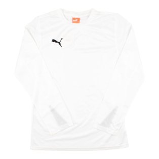 Puma Team Long Sleeve Football Shirt (White)