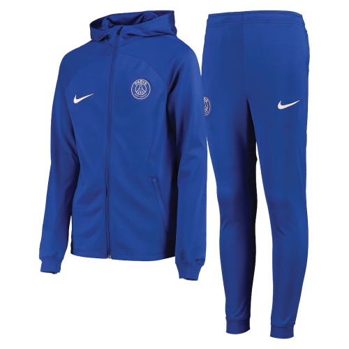 2022-2023 PSG Hooded Strike Tracksuit (Blue) - Kids