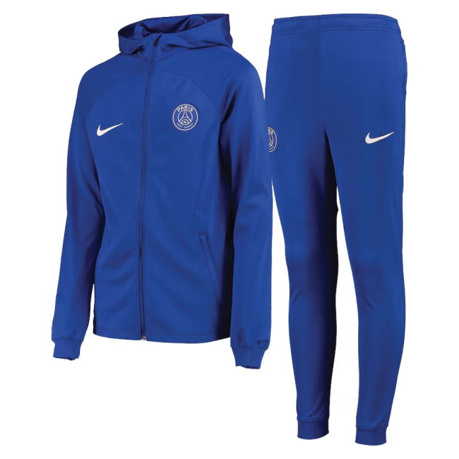 2022-2023 PSG Hooded Strike Tracksuit (Blue) - Kids