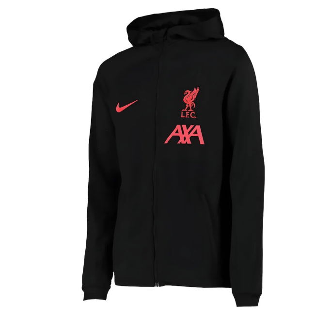 2022-2023 Liverpool Hooded Strike Track Jacket (Black)