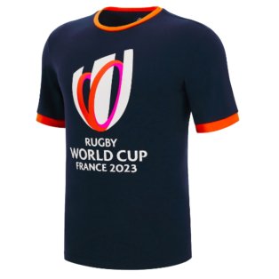 Macron RWC 2023 Rugby World Cup Cotton Tee (Navy)