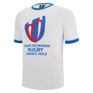 Macron RWC 2023 Rugby World Cup Logo Tee White