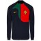 2022-2023 Portugal Academy Knit Football Jacket (Obsidian)