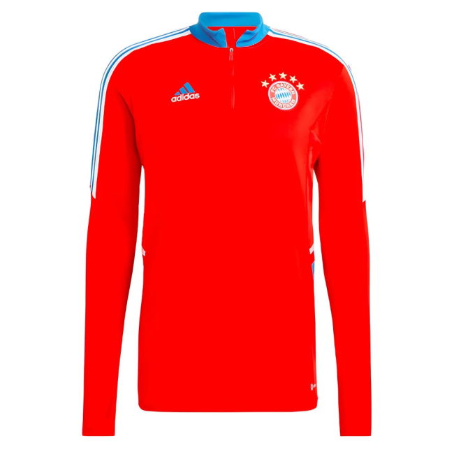 2022-2023 Bayern Munich Convido Half Zip Training Top (Red)