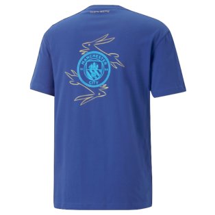 2022-2023 Man City Chinese New Year Back Graphic Tee (Blue)