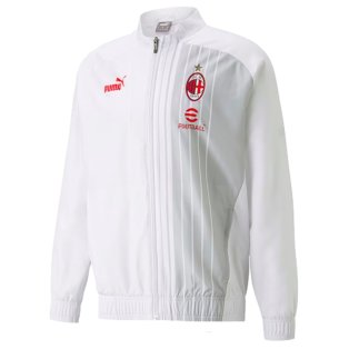 2022-2023 AC Milan Pre-Match Jacket (White-Red)