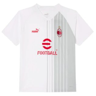 2022-2023 AC Milan Pre-Match Shirt (White-Red) - Kids