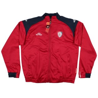 2022-2023 Cagliari Calcio Pre-Match Zip Sweatshirt (Red)