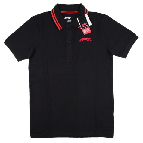 2023 Formula 1 Mens F1 Logo Polo Shirt (Black)