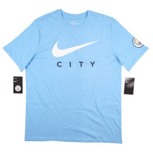 2018-2019 Manchester City T-Shirt Swoosh - Field Blue
