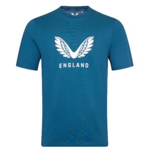 2023 England Cricket Training Cotton T-Shirt (Deep Dive)