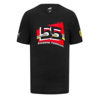 2023 Ferrari Carlos Sainz #55 Driver T-Shirt (Black)