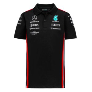 2023 Mercedes-AMG Petronas Team Polo Shirt (Black) - Kids