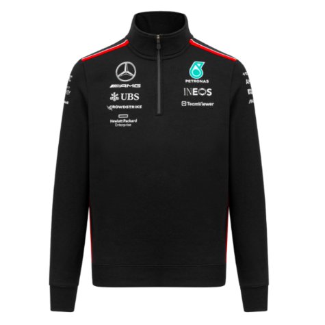 2023 Mercedes Team Half Zip Sweat (Black)