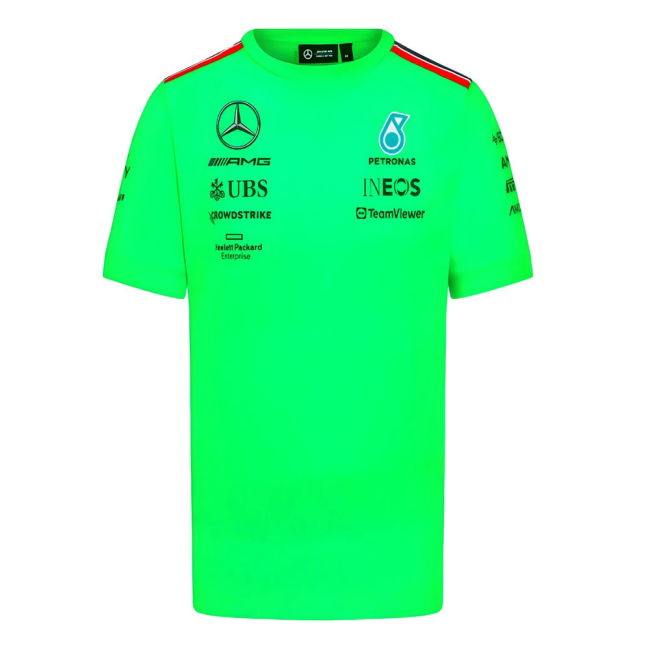 2023 Mercedes Team Set Up T-Shirt (Volt Green)