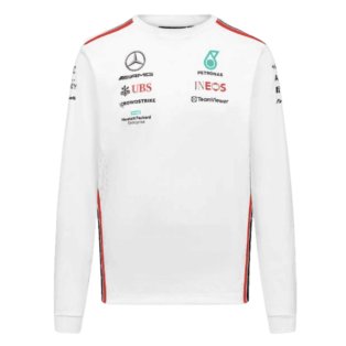 2023 Mercedes-AMG Team Long Sleeve Tee (White)