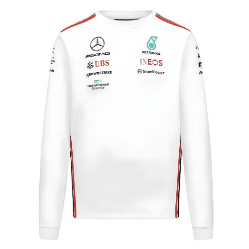 2023 Mercedes-AMG Team Long Sleeve Tee (White)
