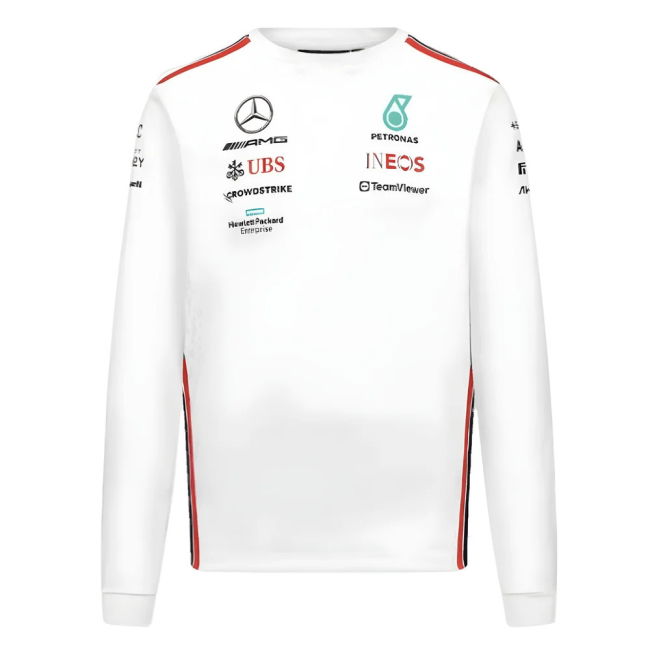2023 Mercedes-AMG Team Long Sleeve Tee (White)