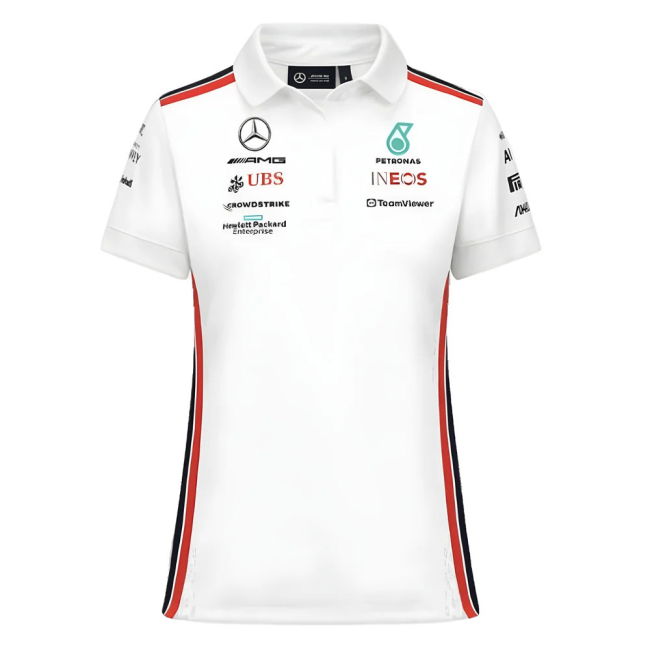 2023 Mercedes-AMG Team Polo Shirt (White) - Ladies