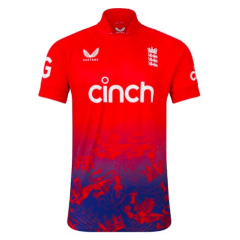 2023 England Cricket T20 Pro SS Jersey (Red)