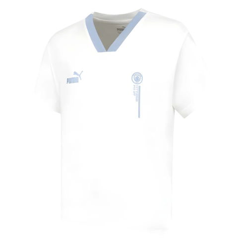 2023-2024 Man City FtblCulture Tee (White) - Kids  2023-2024 Man City FtblCulture Tee (White) - Kids