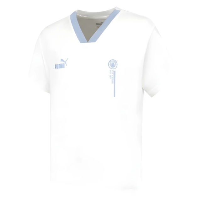 2023-2024 Man City FtblCulture Tee (White) - Kids
