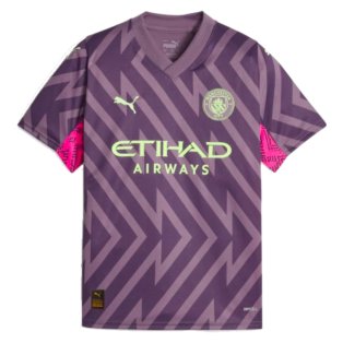 2023-2024 Man City Goalkeeper Shirt (Purple Charcoal) - Kids