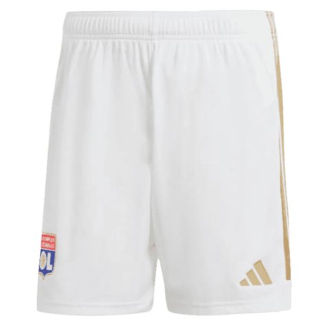2023-2024 Olympique Lyon Home Shorts (White)