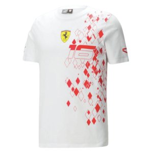 2023 Ferrari Charles Leclerc Monaco T-Shirt (White)