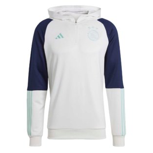 2023-2024 Ajax Hooded Track Top (White)