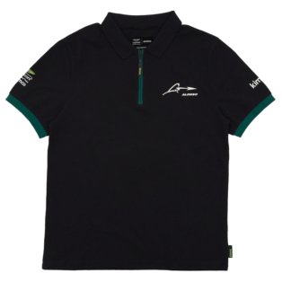 2023 Aston Martin Lifestyle Fernando Alonso Polo Shirt (Black)