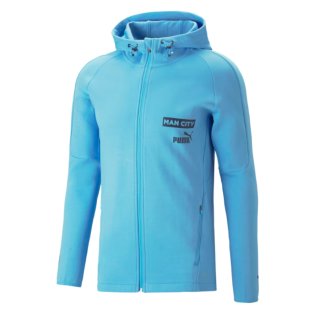 2023-2024 Man City Casuals Hooded Jacket (Blue Wash)