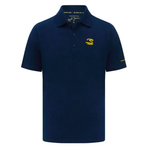 Ayrton Senna F1 Crew Polo Shirt (Navy)
