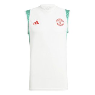 Manchester United adidas Training Sleeveless Jersey - White