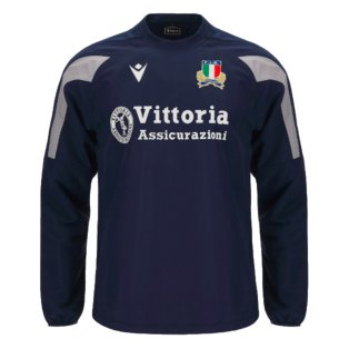 2023-2024 Italy Rugby Contact Top (Navy)