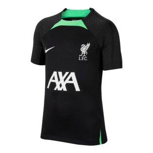 2023-2024 Liverpool Strike Dri-Fit Training Shirt (Black) - Kids