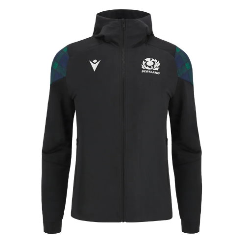2023-2024 Scotland Rugby Travel Full Zip Hoodie (Black) 2023-2024 Scotland Rugby Travel Full Zip Hoodie (Black)
