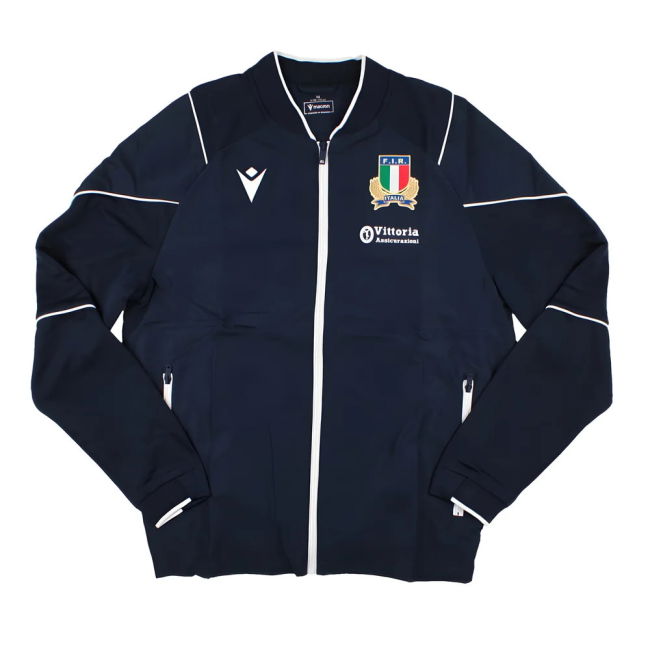 2023-2024 Italy Rugby Full Zip Travel Top (Navy)