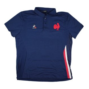 2023-2024 France Rugby Presentation Polo Shirt (Blue)