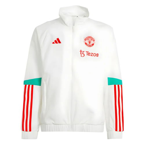 2023-2024 Man Utd Presentation Jacket (White) - Kids