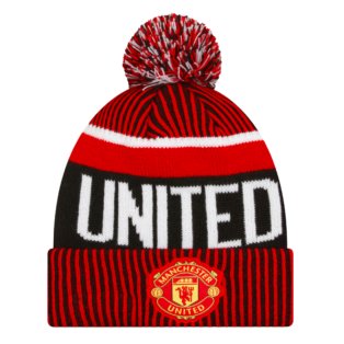 Manchester United Red Bobble Knit Beanie Hat