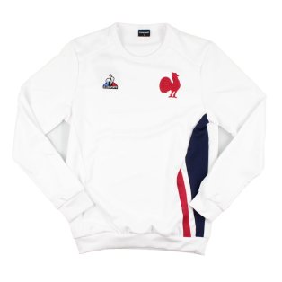 2023-2024 France Rugby Presentation Crew Sweat (White)