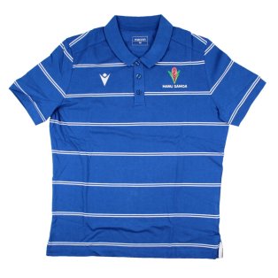 2023-2024 Samoa Rugby Travel Player Cotton Polo Shirt (Royal)