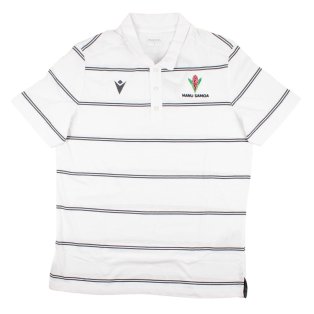 2023-2024 Samoa Rugby Travel Player Cotton Polo Shirt (White)