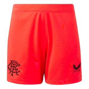 2023-2024 Rangers Away Goalleeper Shorts (Hot Coral) - Kids