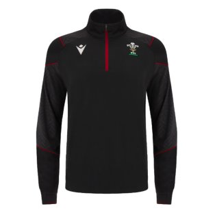 2023-2024 Wales Rugby WRU Half Zip Fleece (Black)