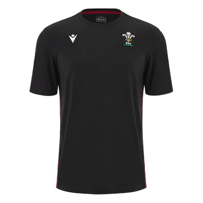2023-2024 Wales Rugby Travel Cotton Shirt (Black)