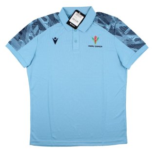 2023-2024 Samoa Rugby Travel Player Poly Polo Shirt (Sky)