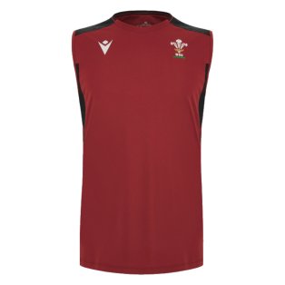 2023-2024 Wales Rugby Sleeveless Training Vest (Red)