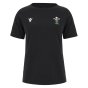 2023-2024 Wales Rugby WRU Cotton Tee (Black) - Ladies